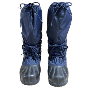 Sorel Womens Sz 6 Snowlion II Insulated Boots Rubber Winter Snow Blue NL1070-429